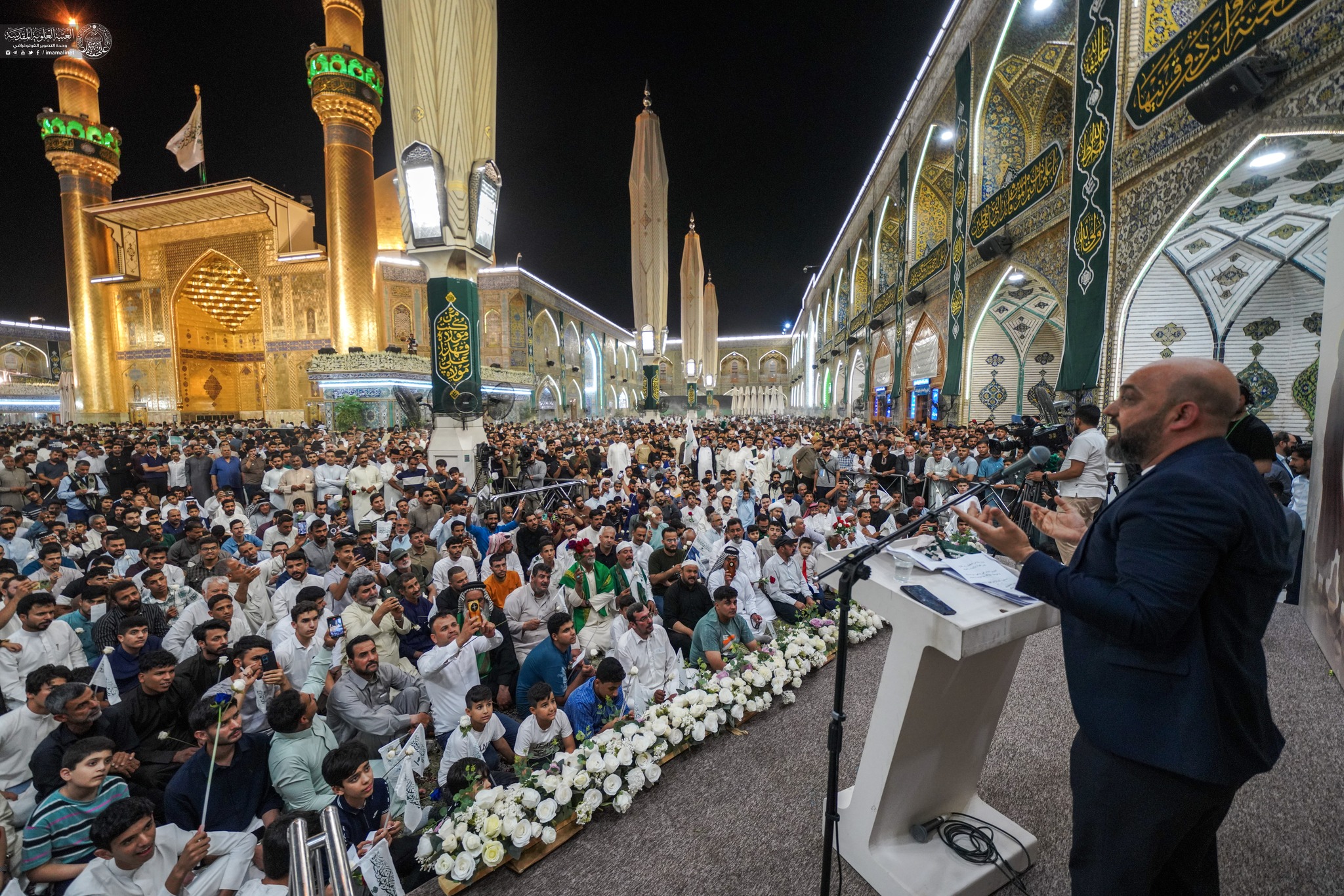 İmam Əli (ə) ziyarətgahında bayram izdihamı