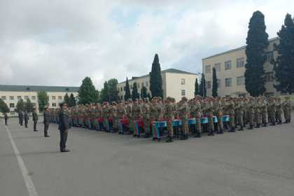 Azərbaycan Ordusunda andiçmə mərasimləri keçirilib