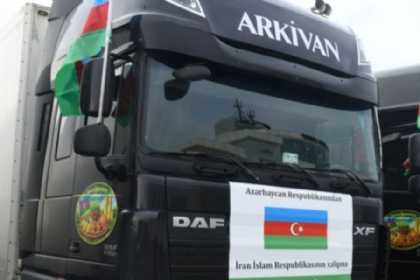 Azərbaycandan İrana göndərilən növbəti humanitar yardım yola salınıb