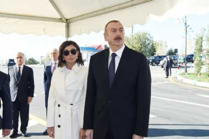 İlham Əliyev və xanımı Şəki rayonuna səfər ediblər