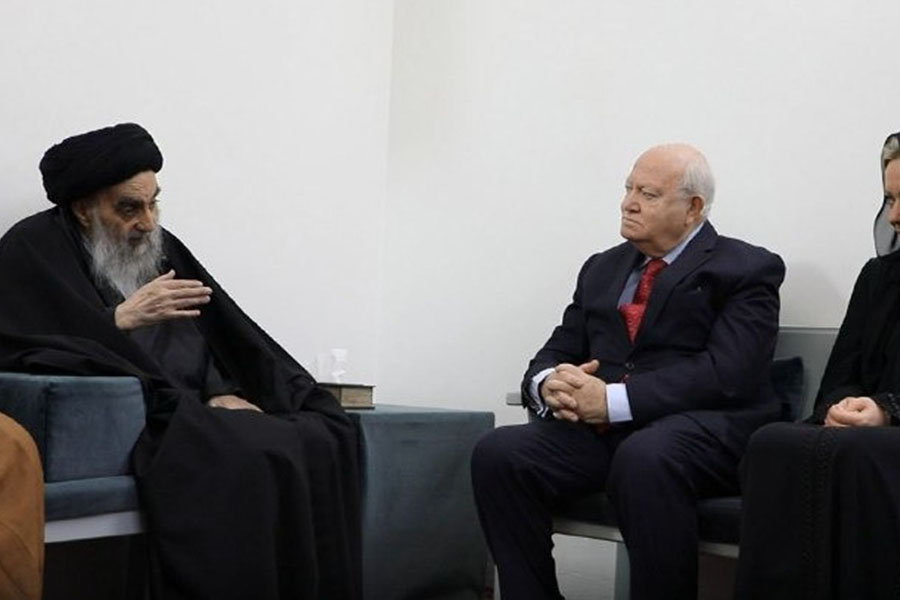 Ayətullah Sistani BMT nümayəndə heyətini qəbul edib