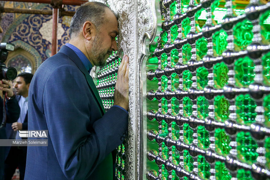 Abdullahian Xanım Ruqəyyənin (ə) türbəsini ziyarət edib - FOTO