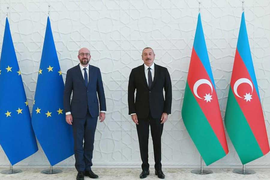 İlham Əliyev və Şarl Mişel arasında görüş