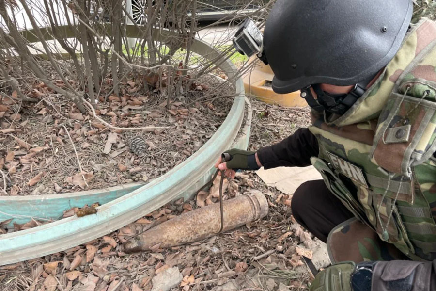 Sumqayıtda top mərmisi aşkarlanıb