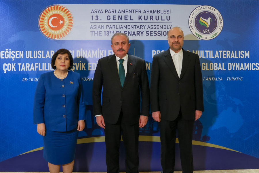 Türkiyə, Azərbaycan və İran parlament sədrləri görüşdü - FOTO