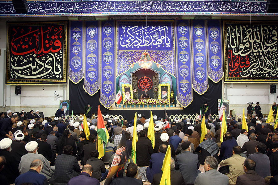 Xanım Məsumə (ə) Ziyarətgahında Ayətullah Xameneinin 40 mərasimi  - FOTOLAR